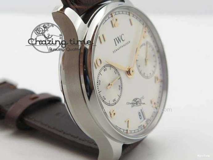 MIROTIME 0303 MoistureWicking Portuguese Real PR IW500704 ZF 1:1 Best Edition On Brown Leather Strap A52010 V 7311